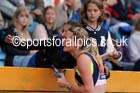 Eilidh Child (Pitreavie) after winning the 400 metres hurdles, 2014 Sainsbury's British Championships. Photo: David T. Hewitson/Sports for All Pics
